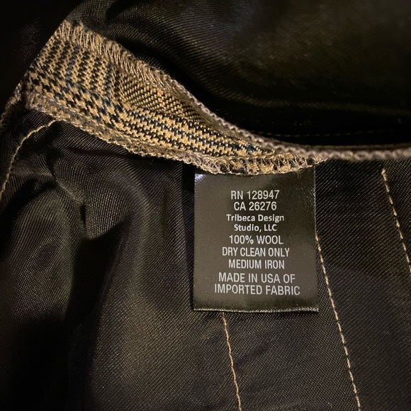 NWT Nili Lotan Delancy Wool Plaid Crop Pants in Brown/Black/Tan Sz S - Picture 11 of 16